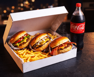 BOX TRIPLE 3 Smashes Burgers + Fritas G + Refri 2 Litros