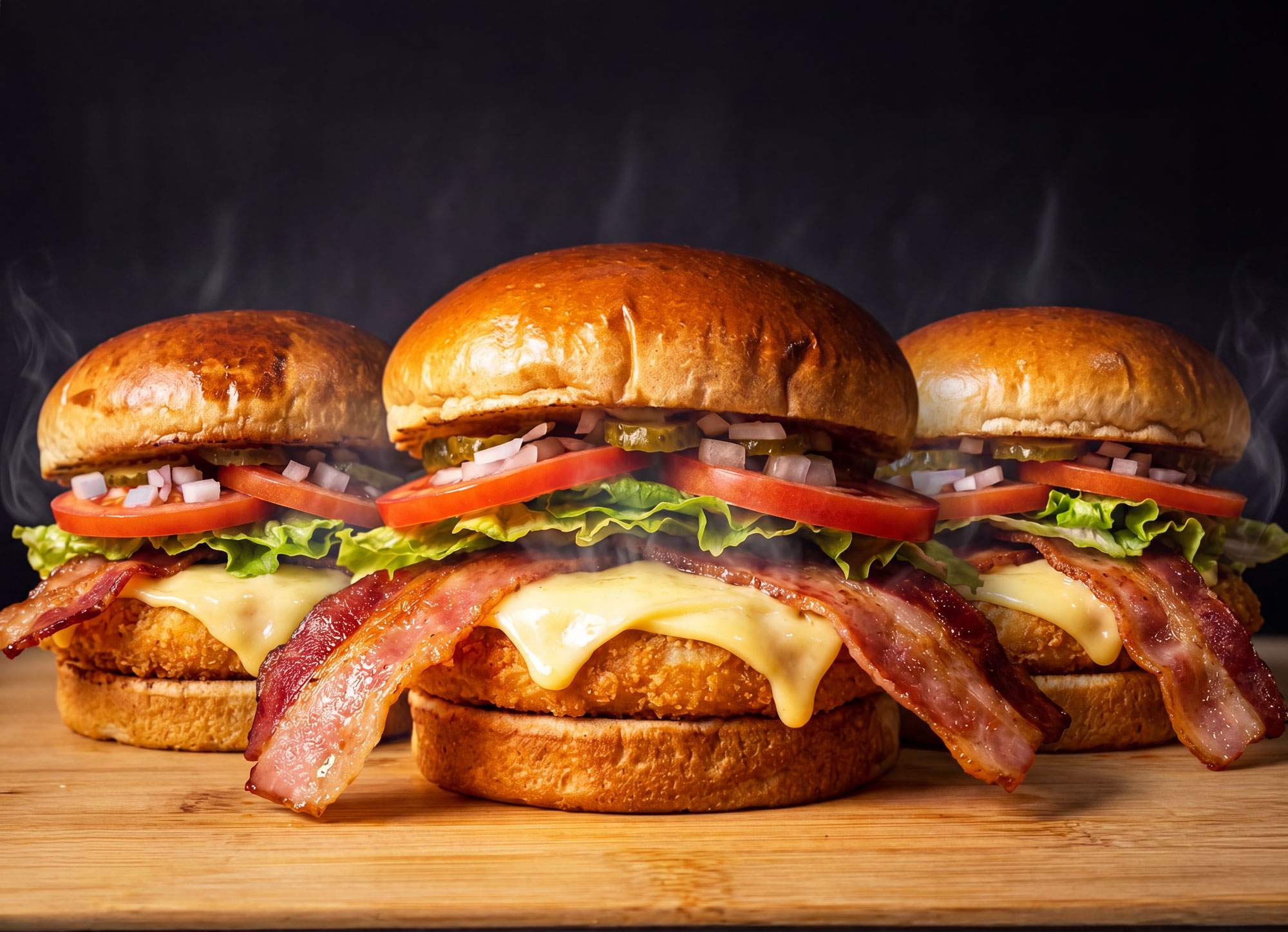 3×2 Chicken Burgers Salad Bacon 1.0